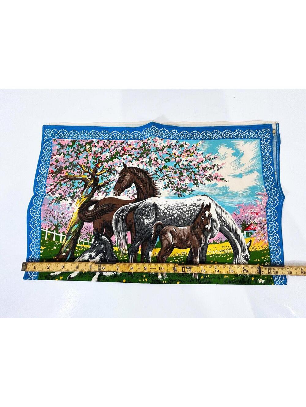 1970 Horses Calendar Tea Towel Kitchen Decor - Picture 11 of 11